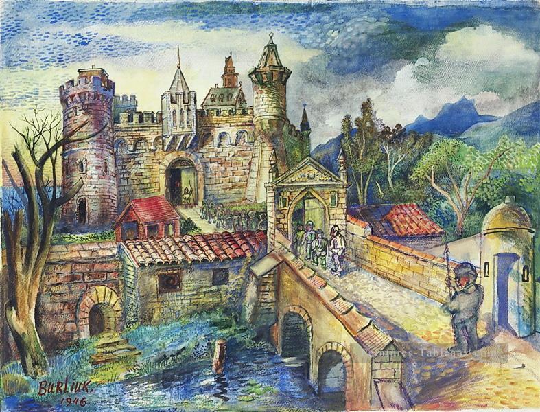 château anglais 1946 russe Peintures à l'huile
